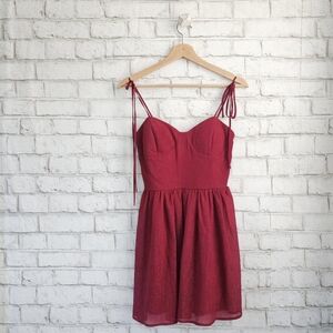 SPEECHLESS Ruby Red Shimmer Sweetheart Dress, 3
